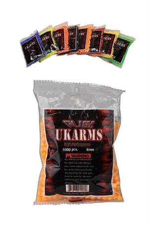 6mm Airsoft BB Pellets - 1000 Count Orange Color - Tophatter's Army Products & Self Defense Collectible Weapons - Tophatter Daily Deals